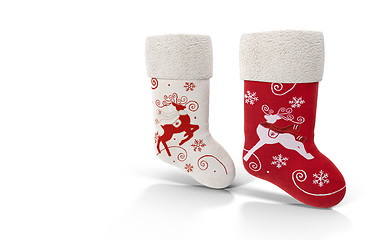 Image showing Boots Of Santa Claus. 3D rendering.
