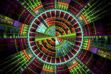 Image showing Illustration: fractal image of a disk drive.