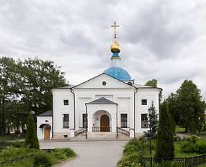 Image showing An Orthodox Church on a picturesque hill.