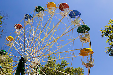 Image showing Attraction in the Park: Ferris wheel.