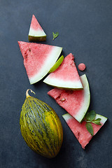 Image showing pieces of fresh watermelon