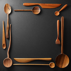 Image showing frame of wooden kitchen utensil