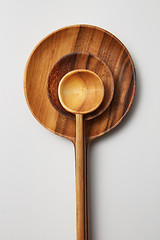 Image showing Wooden spoons of different sizes