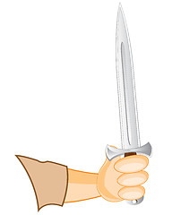 Image showing Sharp blade in hand of the person