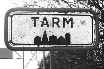 Image showing Tarm city sign in Denmark