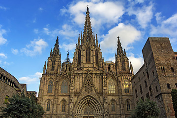 Image showing Cathedral of the Holy Cross and Saint Eulalia in Barcelona Catal