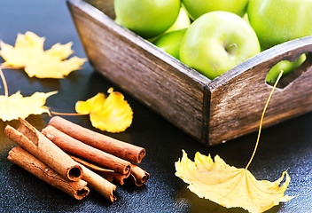 Image showing apples and cinnamon