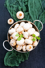 Image showing raw mushrooms