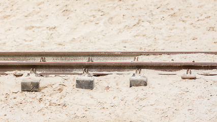 Image showing Desert railroad track