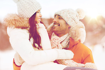 Image showing happy couple outdoors in winter