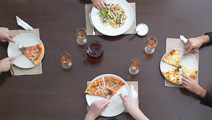 Image showing Friends Eating Together