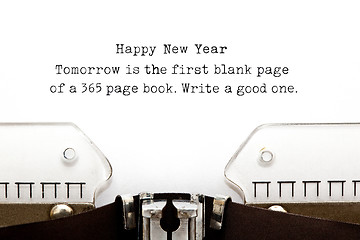 Image showing New Year Quote Typewriter