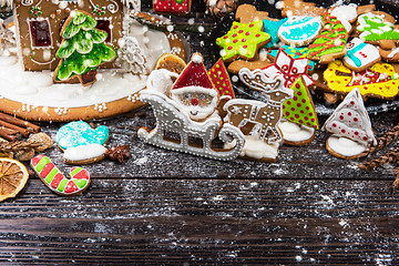 Image showing Gingerbreads for new years and christmas