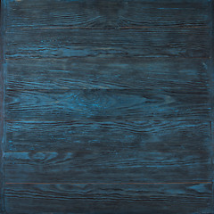 Image showing blue wooden background