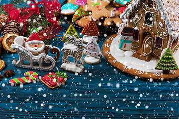 Image showing Gingerbreads for new years and christmas