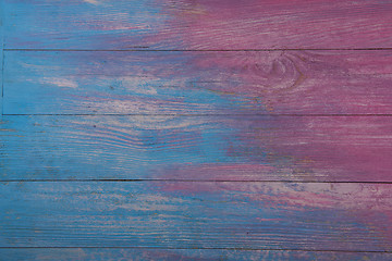 Image showing pink and blue wooden background