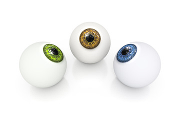 Image showing brown green and blue eyeball