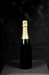 Image showing Single bottle of sparkling wine