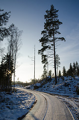 Image showing Icy country road