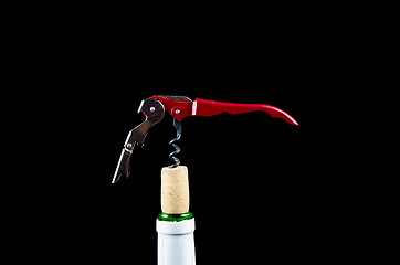 Image showing Bottle top with corkscrew 