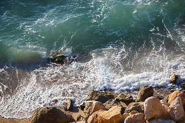 Image showing Scenic view of coastal landscape on summertime