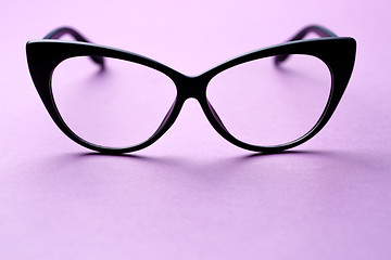 Image showing Black frame glasses with lenses