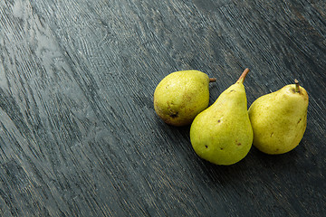 Image showing Pears on wooden background