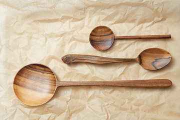 Image showing different wooden spoons as a frame