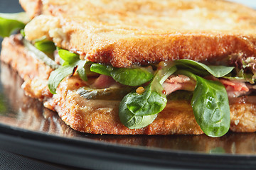 Image showing Healthy sandwich with bacon