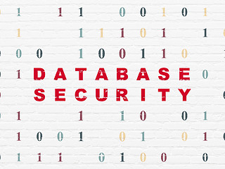 Image showing Programming concept: Database Security on wall background