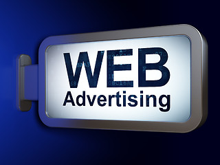 Image showing Marketing concept: WEB Advertising on billboard background