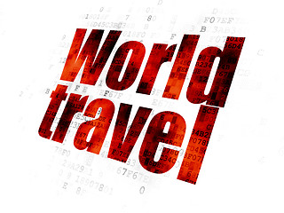 Image showing Vacation concept: World Travel on Digital background