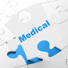 Image showing Health concept: Medical on puzzle background