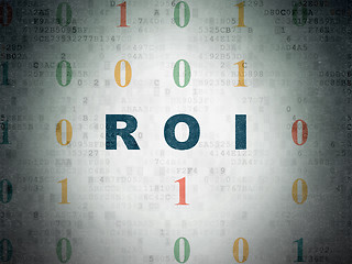 Image showing Business concept: ROI on Digital Data Paper background