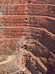 Image showing deep mine hole in rock strata