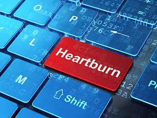 Image showing Healthcare concept: Heartburn on computer keyboard background