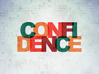 Image showing Business concept: Confidence on Digital Data Paper background