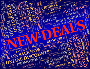 Image showing New Deals Represents Latest Product And Agreement