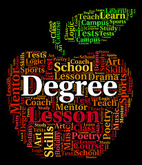 Image showing Degree Word Shows Degrees Associates And Master\'s