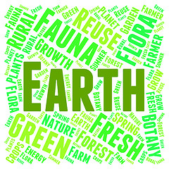Image showing Earth Word Cloud Shows Go Green And Eco-Friendly