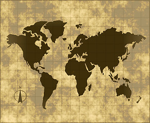 Image showing map of the world