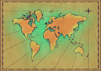 Image showing old world map