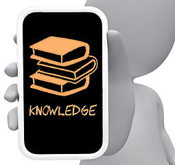 Image showing Knowledge Online Represents Mobile Phone And Comprehension 3d Re