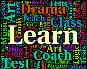 Image showing Learn Word Shows Learned Educated And Schooling