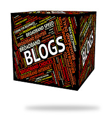 Image showing Blogs Word Indicates Website Blogger And Websites