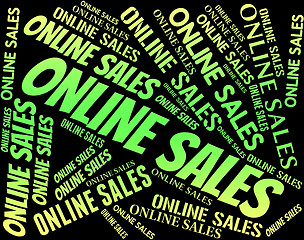 Image showing Online Sales Shows World Wide Web And Bargain