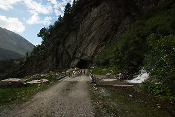 Image showing Old tunnel at the Malta High Alp Street, Carinthia, Austria