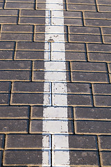 Image showing road markings, close-up