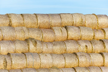 Image showing stack of straw in the field