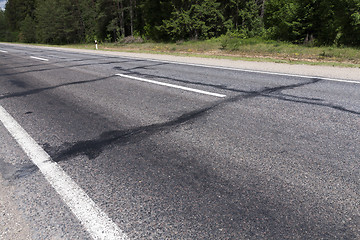 Image showing road markings, close-up